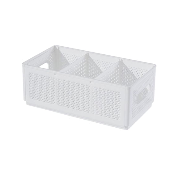 Large Storage Basket for Toys, Office, and Kitchen - Foldable Plastic Organizer Bin with Handles, 31 x 17 x 12 cm