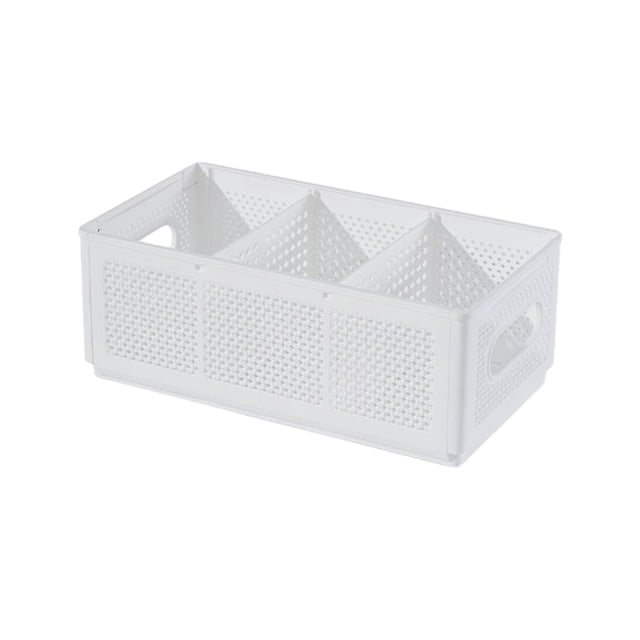 Storage Basket,Desktop Storage Basket,Foldable Collapsible Design,Plastic Organizer Bin,Office Toy Container,Snack Household Basket,Ventilated Storage,Stackable Portable Handle