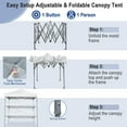 thumbnail image 6 of Kadyn Canopy Party Tent, Party Tent Canopy, 6.6 x 6.6 Feet Outdoor Pop-up Canopy Tent with UPF 50+ Sun Protection-White, 6 of 8