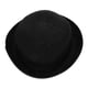 thumbnail image 5 of Sombrero de paja con ala ancha enrollable y lazo para mujer y niña, estilo bombín para playa, para verano (negro), 5 of 7