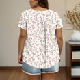 thumbnail image 2 of Erwazi Plus Size Tops for Women Floral Dressy Blouses Pleated Button Tunic Top Oversized Summer Shirts Casual Loose Tees, 2 of 5