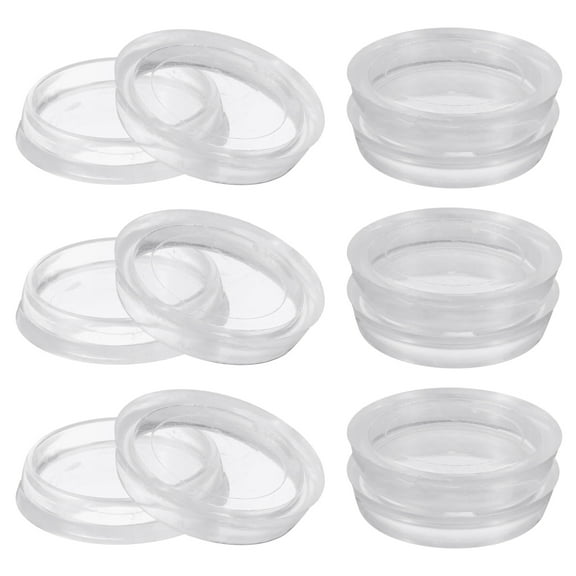 12Pcs Round Furniture Caster Cups, 1-7/16" Plastic Furniture Pads
