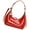 Red, variant on Women Aesthetic Handbag Simple Shoulder Bag Fashion Underarm Bag Trend Moon Crossbody Bag PU Leather Armpit Bag