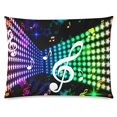 thumbnail image 1 of EREHome Housse de Coussin Note de Musique Décoration Maison, Note de Musique Colorée Brillante 20 x 30 Pouces Deux Côtés, Signification Housse de Coussin Décorative, 1 of 3