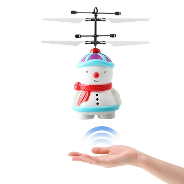 Muñeco de nieve Avión de inducción USB recargable muñeco de nieve juguete volador muñeco de nieve helicóptero