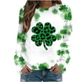 thumbnail image 2 of Lilgiuy Graphic Sweatshirts for Women's St. Patrick's Day Graphic Sweater Long Sleeve Crewneck Sweatshirt Pullover Casual Loose Vintage Print Tops Gift for Your Girlfriend, 2 of 3