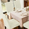 thumbnail image 6 of Subrtex Stretch Textured Grid Dining Chair Slipcover (Set of 4, Ivory), 6 of 7