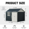 thumbnail image 5 of Outvue 10X8FT Outdoor Steel Storage Shed with Lockable Doors & Window, Ideal for Garden, Backyard, Patio Storage, 5 of 6