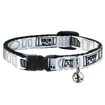 Star Wars Breakaway Cat Collar With Bell, Plastic Clip, Easy Adjustable, Star Wars Stormtroopers Utility Belt Bounding White Grays, 8.5 to 12 Inches 0.5 Inch Wide