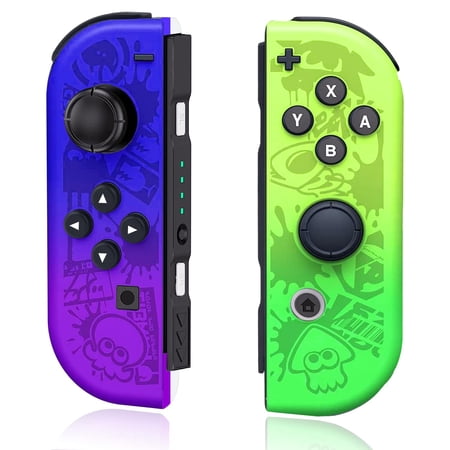 Switch Joycon Controller Compatible for Switch/Lite/OLED, Wireless Remote Replacement for Switch Joycon, Switch Joycon Controller L/R Support Wake-up/Dual Vibration Splatoon 3 Edition