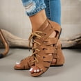 thumbnail image 5 of DIVVce Lace Up Gladiator Sandals For Women Open Toe Comfortable Non Slip Casual Footwear, 5 of 8