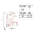 thumbnail image 3 of FM FURNITURE Hilda Wardrobe Multistorage with Two Mirrors White, 3 of 8