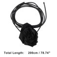 thumbnail image 2 of Unique Bargains 1 Pc Adjustable Waist Belt Elegant Satin Rose Flower Handmade Cord Belt Women Black, 2 of 4