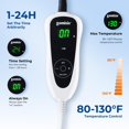 thumbnail image 3 of SHILIU-Cat Heating Pad - 11 Adjustable Temperature and 25 Timer Options, Heated Cat Bed Indoor Waterproof with Chew-Resistant Cord for Small Dogs, 17.5x14 Inch, 3 of 4