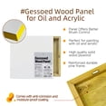 thumbnail image 2 of FEAT Wood Gesso Artist Painting Panel Primed Extra Smooth 16"x16", 1.57" Cradle for Tempera Painting, 2 of 5