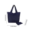 thumbnail image 3 of Dyegold Solid Color Foldable Nylon Shoulder Tote Bag with Zipper Closure and Large Capacity for Travel Work Shopping, 3 of 6