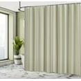 thumbnail image 4 of Ambesonne Stripes Shower Curtain, Abstract Ocean Lines Print, 69"Wx84"L, Pale Green, 4 of 4