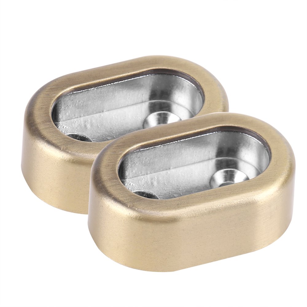 OTVIAP 2Pcs 16*32mm Oval Closet Rod Pole End Supports Wardrobe Clothes