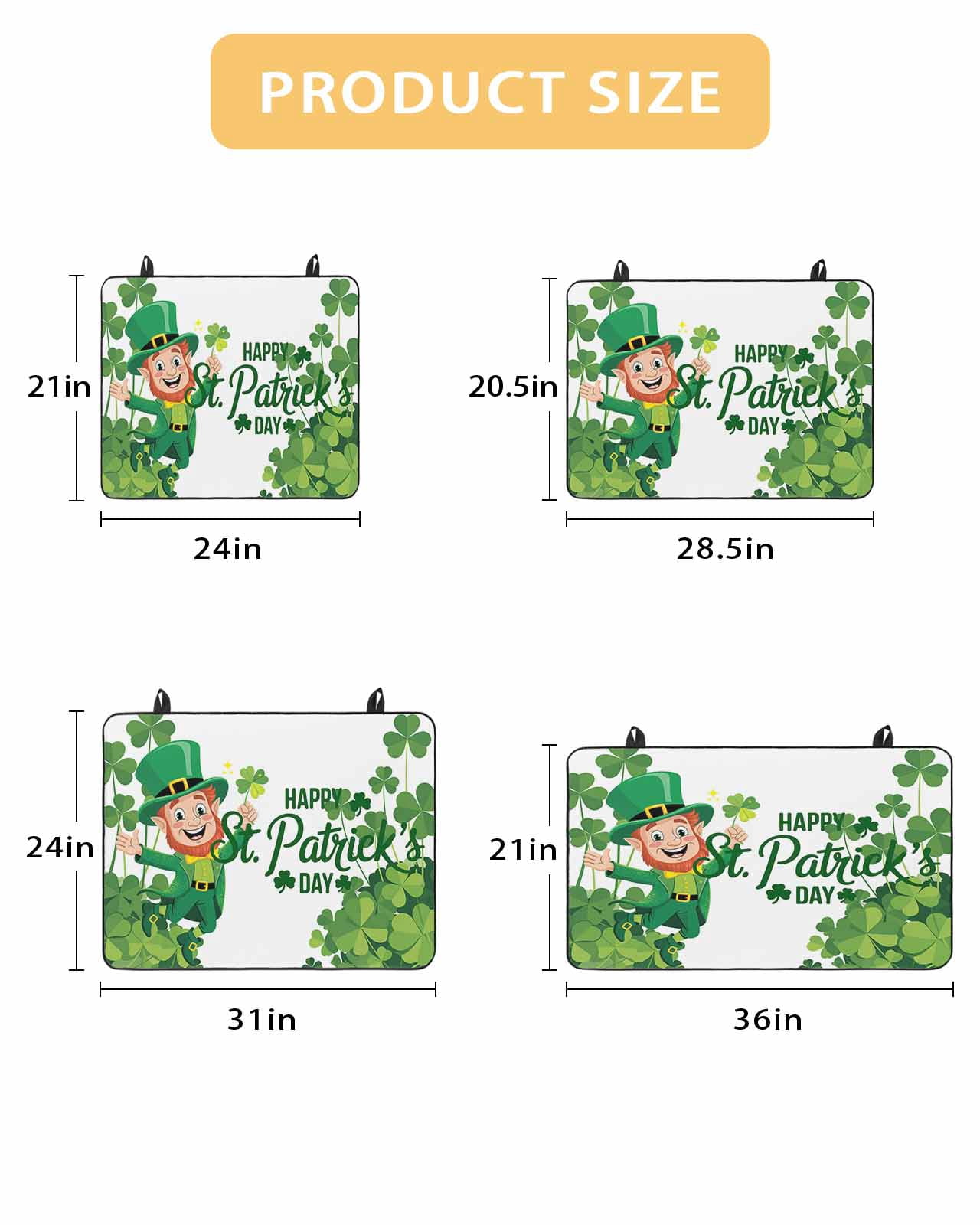 Large Induction Cooktop Protector Mat Happy St. Patrick's Day Stove Top Covers for Electric Stove, Cartoon Green Elf Lucky Shamrock Decorative Stove Burner Cover Mats, Glass Top Stove Cover