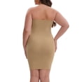 thumbnail image 3 of INSPIRE CHIC Women's Push-Up Strapless Bandeau Shaper Petticoat Tummy Control Butt-Lifting Elastic Slim Fit Full Slip 3XL Light Brown, 3 of 5