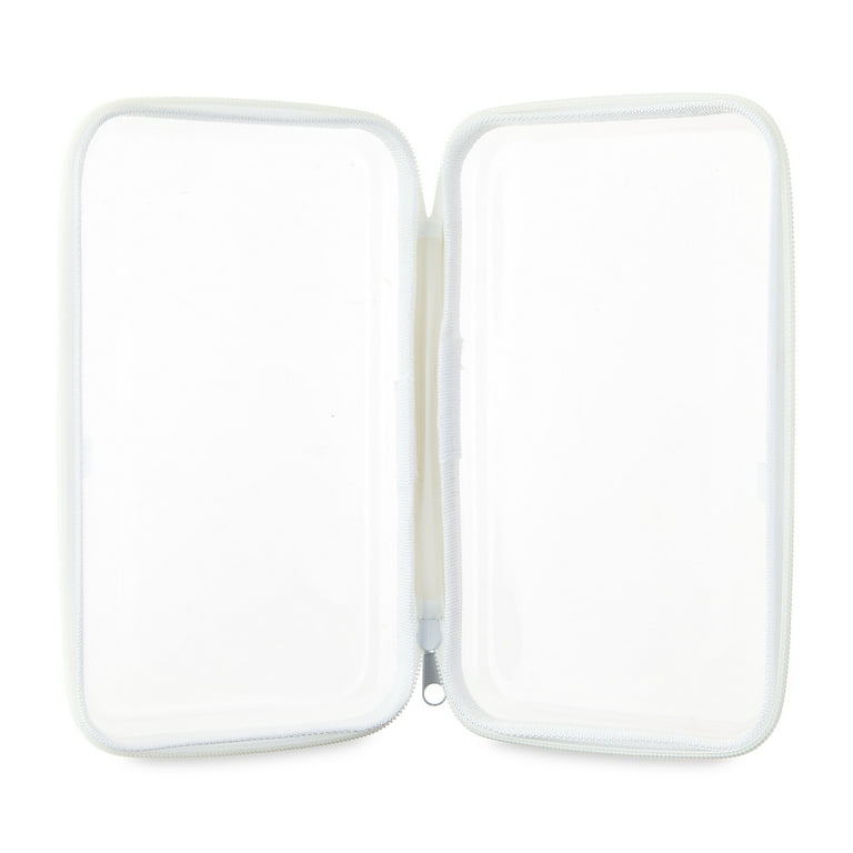 Pen+Gear Clear Zipper Case, White Pencil