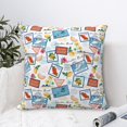 thumbnail image 4 of Yiaed Stamp Print Pillow Covers Super Soft Decorative Square Throw Pillow Covers Case Cushion Covers for Sofa Couch Bedroom Car Decor（No pillow core）-12"x12", 4 of 7