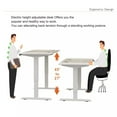 thumbnail image 5 of MXTARK 55'' x 24'' Stand Up Desk,Electric Height Adjustable Standing Desk,Adjustable Ergonomic Desk,Splice Board Home Office Computer Standing Table,White Frame + White+Maple Top, 5 of 9