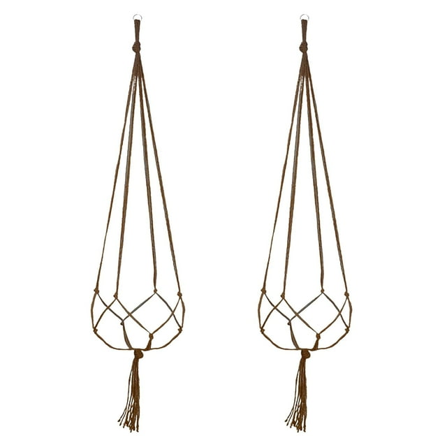 ¡Ahorra al instante! Macetas Tantouec con descuento. 2 colgadores de pared de cuerda de algodón para macetas, decoración de interiores, 2 cordones. Liquidación de artículos esenciales para el hogar.