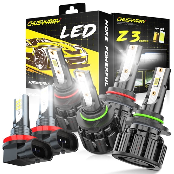 6000K 9005 9006 H11 For Honda Accord 06-12 6x LED Headlights High Low Beam Fog Bulbs Kit