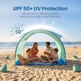 thumbnail image 2 of Beach Shelter, Wind-Powered Tent Sun Shelter with UPF50+ UV Protection, Lightweight & Portable Easy Setup Canopy Shade for Family Outdoor Camping Picnic, 2 of 6