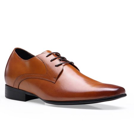 

CMR CHAMARIPA Dress Elevator Shoes Mens Classic Oxfords Formal Height Increasing Shoes 2.76 Inch