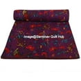 thumbnail image 4 of Animal Bird Reversible Bedspread Pattern Gudri Pure Cotton Kantha Style Twin Size Quilt Bed Spread Floral & Bird Print Decorative Kantha Stitch Quilt, 4 of 4