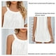 thumbnail image 5 of Camisa con ojales,Camiseta para mujer Camiseta sin mangas con ojales sueltos Camisa camisola fluida Durabilidad extendida, 5 of 6