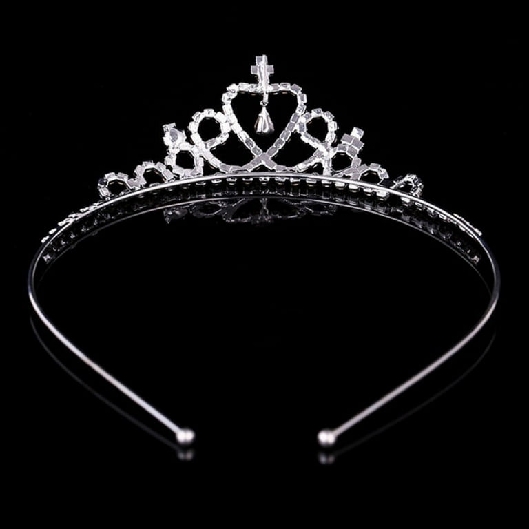 Girls Kid Metal Princess Crystal Head Hair Tiara Crown