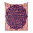 thumbnail image 1 of Purple Mandala Soft Flannel Fleece Throw Blanket, Abstract Flower Circle Shaped Universe Eastern Image, Cozy Plush for Indoor and Outdoor Use, 50" x 60", Multicolor, by Ambesonne, 1 of 6