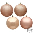 thumbnail image 2 of Vickerman 2.4" Rose Gold 4-Finish Ball Ornament Assortment, 24 per Box, 2 of 2