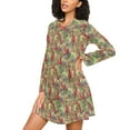 thumbnail image 3 of joogoo Cardinal and Grapes Women's Long Sleeve Nightgown Sleepwear L, 3 of 8