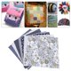 thumbnail image 1 of 7 unids Diferente Patrón Patchwork Tela 100% Algodón Azul Ecomeon 25 * 25cm, 1 of 6