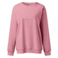 thumbnail image 4 of Futezty Crewneck Sweatshirts Women Trendy Casual Long Sleeve Tops Cute Teen Girls Crew Neck Sweatshirt Sweaters 2024, 4 of 5