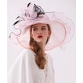 thumbnail image 3 of Women Organza Fascinator Hat Floral Tea Party Wedding Hat, 3 of 6