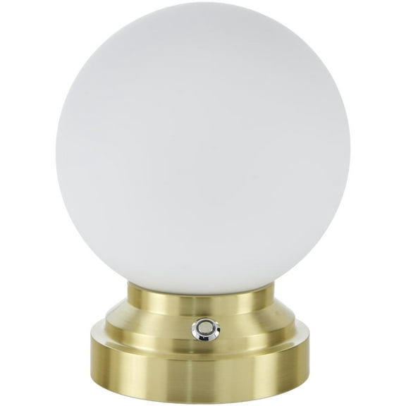 Livabliss Tamsin Rustic Accent Table Lamp, 10-inch, Gold with White Shade