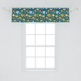 thumbnail image 2 of Ambesonne Garden Art Window Valance, Doodle Style Flowers and Leaves Spring Season Themed Romantic Botany Scene, Curtain Valance for Kitchen Bedroom Decor with Rod Pocket, 54" X 12", Multicolor, 2 of 3