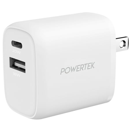 Liquipel Powertek Silk 20W Combo Wall Charger - White