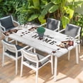thumbnail image 2 of Sweet Home Table Cloths for 6 Foot Rectangle Tables, Western Stars Bird Houses White Wood Plank Patio Waterproof Elastic Fitted Tablecloths, Washable Rectangular Table Cover for Camping, 2 of 8