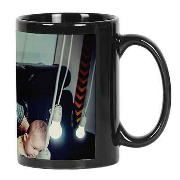 Printtoo PersonalizedPhotoCollage CoffeeMugFamily Custom Picture Ceramic CupDishwasher & Microwave Safe- 11 Oz -Black