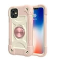 thumbnail image 1 of 3 Layers Multi-Functional Rugged Case Compatible with iPhone 11 6.1 inch,Hard PC+Soft TPU Shockproof Kickstand Full body Protetion with Hand Ring Len Protection, Rosegold Colorful, 1 of 5