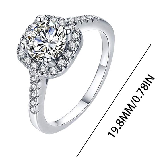 Anillos para mujer, regalos para mujer, aleación de imitación de diamantes de imitación brillantes, accesorios de joyería, regalo personalizado, cumpleaños, San Valentín, aniversario, anillo de aleaci