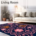 thumbnail image 2 of ODIKA 2'x3' Machine Washable Non-Slip Area Rug, Nocturnal Fantasy Dreamscape High Traffic Rug with Pad, Pink, 721816, 2 of 8