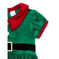 thumbnail image 2 of Toddler Girl Elf Velour Cosplay Dress, Sizes 12M-5T, 2 of 13