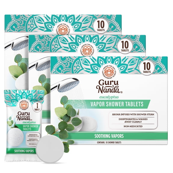 GuruNanda Eucalyptus Vapor Shower Tablets - Pack of 30